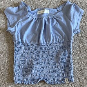 Abercrombie & Fitch Kids Sky Blue Smocked Cotton Top